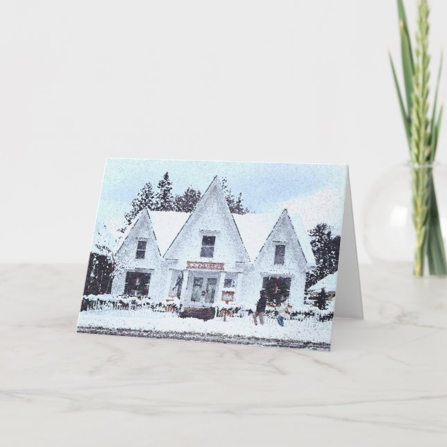 Snowy Vermont Holiday Card  (Front)