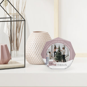 Snowy Village First Christmas in Our New Home Photo Block