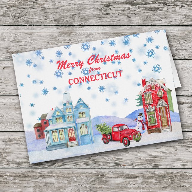 Snowy Village from Connecticut Christmas Card (Creator Uploaded)