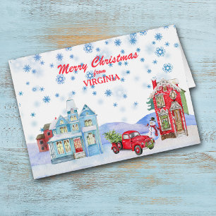 Snowy Village from Virginia Christmas Card