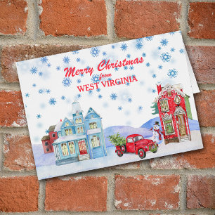 Snowy Village from West Virginia Christmas Card