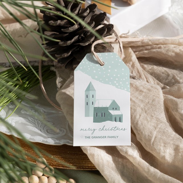 Snowy Village Holiday Gift Tags (Creator Uploaded)