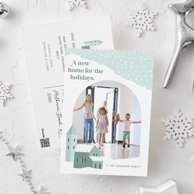 Snowy Village | Photo Holiday Moving Announcement (Creator Uploaded)