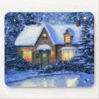 Snowy Village Scene Painting Christmas Gift 