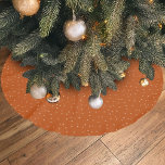 Snowy Village Snowflake Winter Night Christmas Brushed Polyester Tree Skirt<br><div class="desc">Snowflake stars with coordinating red to match the houses of the snowy village winter invitation collection</div>