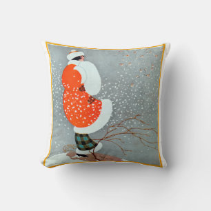 Snowy Vintage 1920s Cushion
