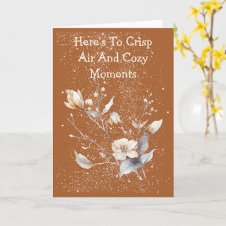 Snowy Warm Winter Blossoms Greeting Card