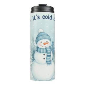Snowy Watercolor Serenity Thermal Tumbler