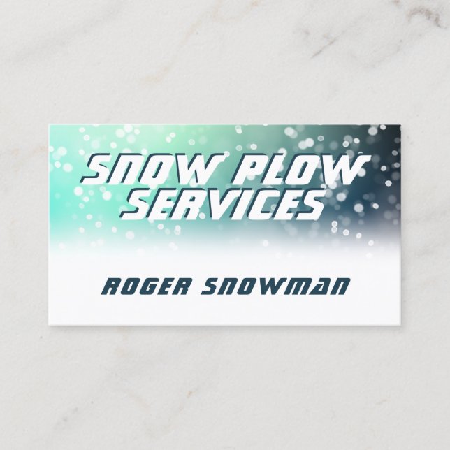 Snowy weather image business card (Front)