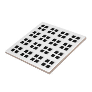 Snowy White Window Frames With Black Panes Design  Ceramic Tile