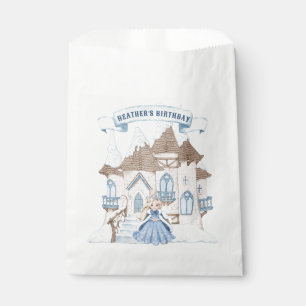 Snowy Winter Blonde Princess Birthday Favour Bag