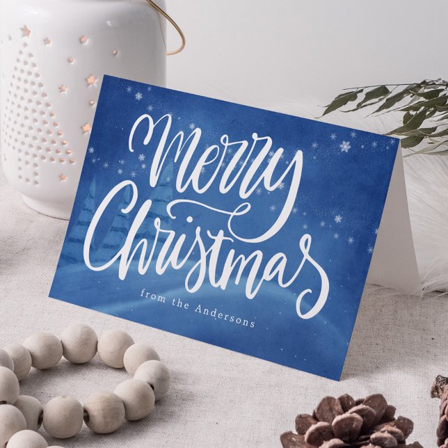 Snowy Winter Christmas Non-Photo Holiday Card (Creator Uploaded)