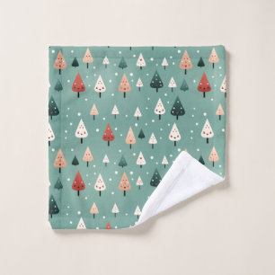 Snowy Winter Forest Fleece Blanket Wash Cloth