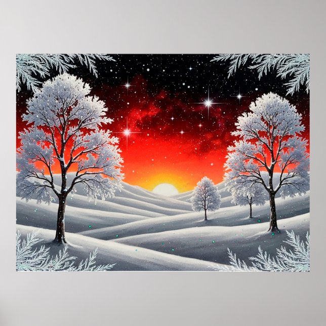Snowy Winter Forest for Cosy Home Decor & Gift ❄️ (Front)