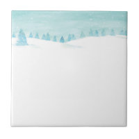 Snowy Winter Forest Landscape With Spruce Trees