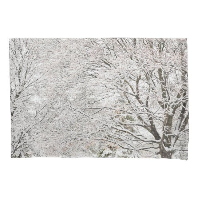 Snowy Winter Forest Pillowcase (Front)