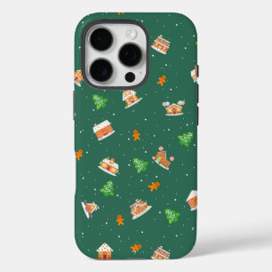Snowy Winter Gingerbread House Cookies iPhone 16 Pro Case