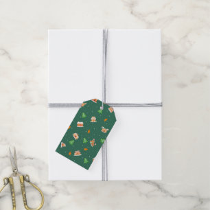 Snowy Winter Gingerbread House Cookies Gift Tags