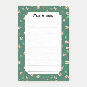 Snowy Winter Gingerbread House Cookies Post-it Notes