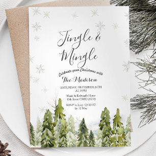 Snowy Winter Jingle & Mingle Winter Invitation