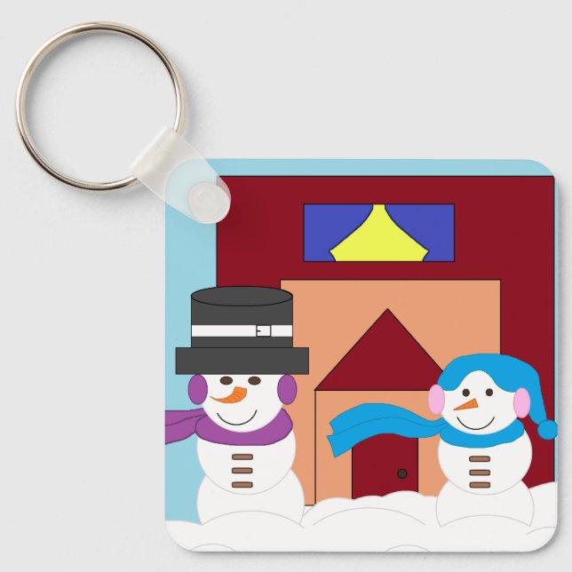 Snowy Winter Key Ring (Front)