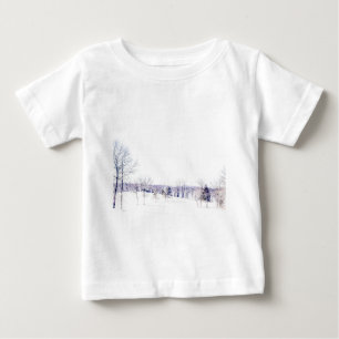 Snowy Winter Landscape Baby T-Shirt