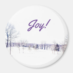 Snowy Winter Landscape Magnet