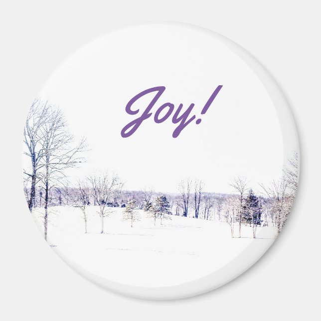 Snowy Winter Landscape Magnet (Front)