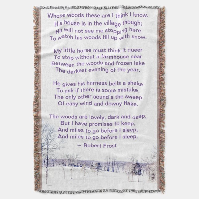 Snowy Winter Landscape Throw Blanket (Front Vertical)