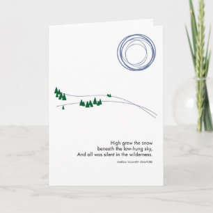 Snowy Winter Landscape with Trees Card