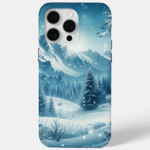 Snowy Winter Mountain iPhone 15 Pro Max Case