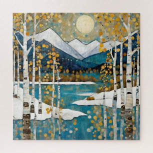 Snowy Winter Mountain  Jigsaw Puzzle