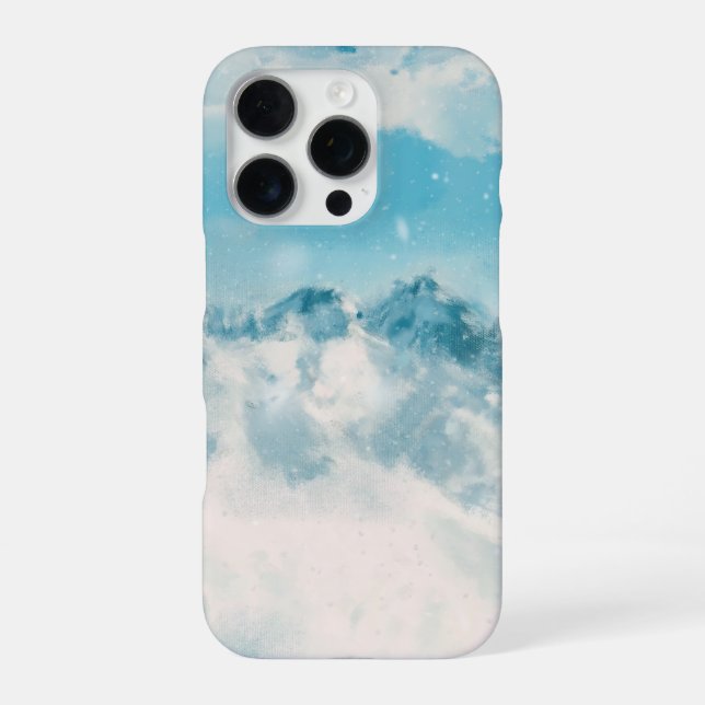 Snowy Winter Mountain Otterbox iPhone Case (Back)