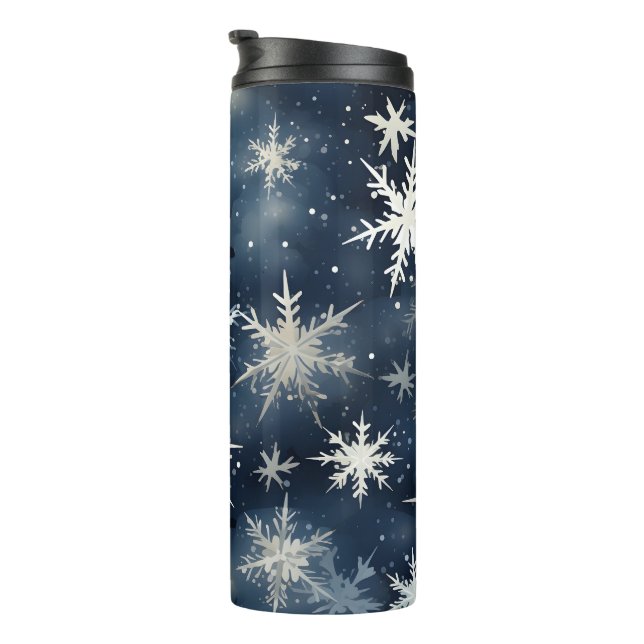 Snowy Winter Night  Thermal Tumbler (Rotated Right)