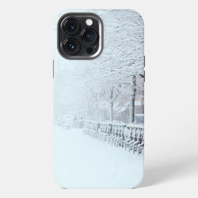 Snowy Winter Path  iPhone Case (Back)