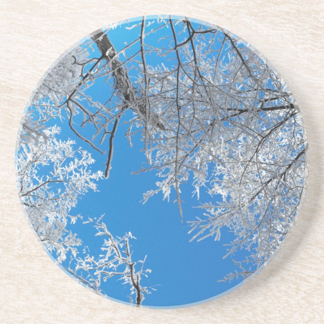 Snowy Winter Scene Coaster (Front)