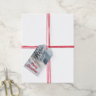 Snowy Winter Scenery Christmas Gift Tags