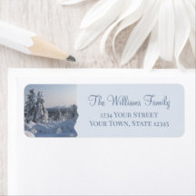 Snowy Winter Scenery Return Address