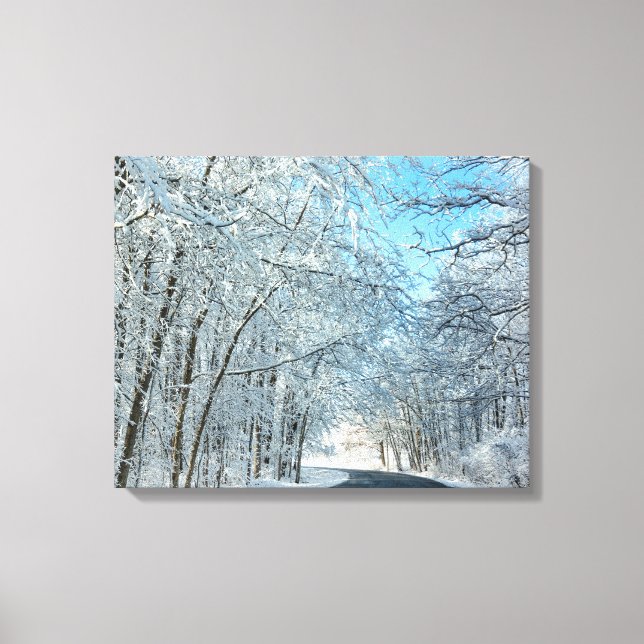 Snowy Winter Trees Canvas Print (Front)