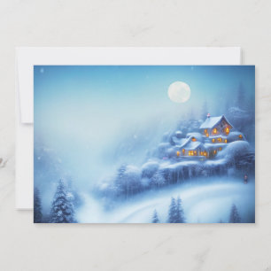 Snowy wonderland home budget Christmas Holiday Card