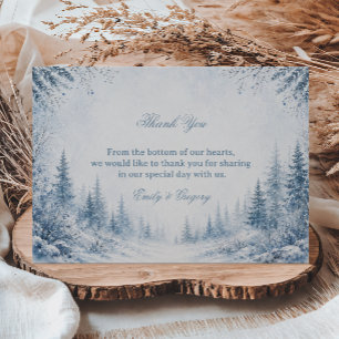 Snowy Woodland Beneath Thank You Card