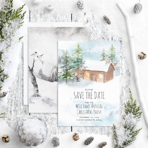 Snowy Woods Christmas Party Save the Date