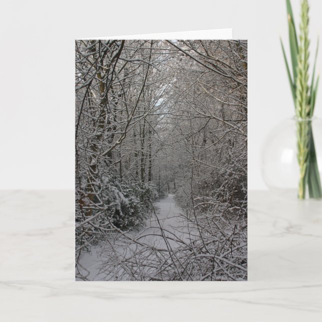 Snowy Woods Holiday Card (Front)