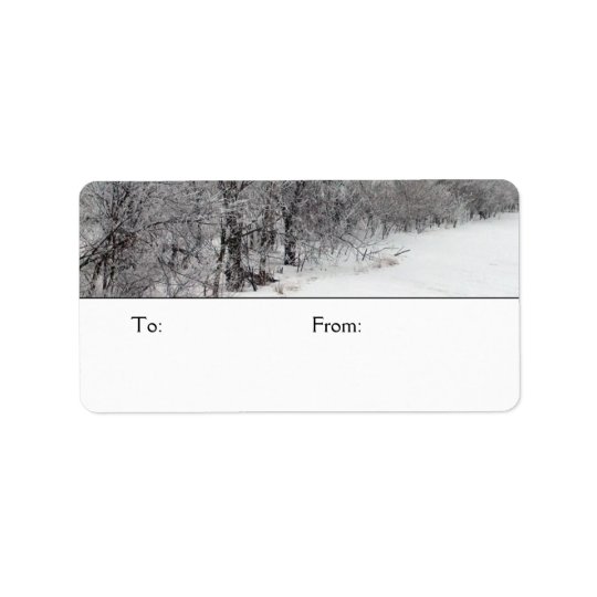 Snowy Woods Medium Gift Tags Address Label