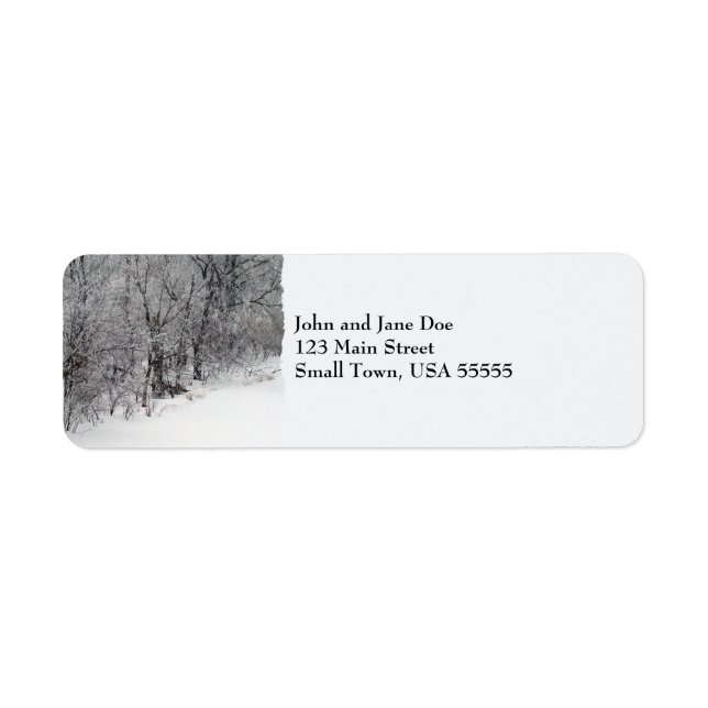 Snowy Woods Return Address Labels (Front)
