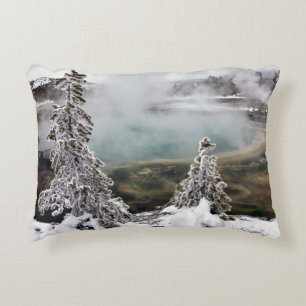 Snowy Yellowstone Decorative Cushion
