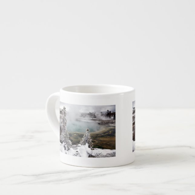 Snowy Yellowstone Espresso Cup (Front Left)
