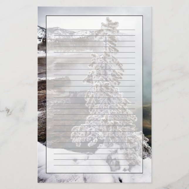Snowy Yellowstone Stationery (Front)