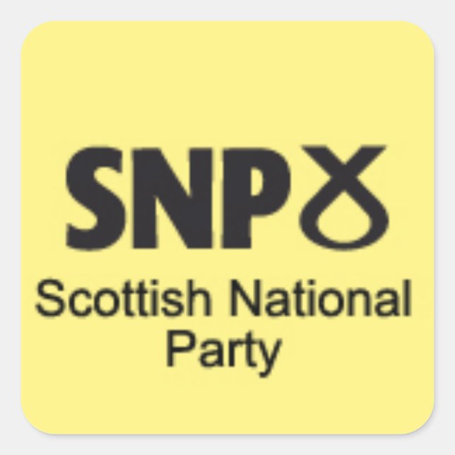 SNP Scottish National Party Square Sticker (Front)