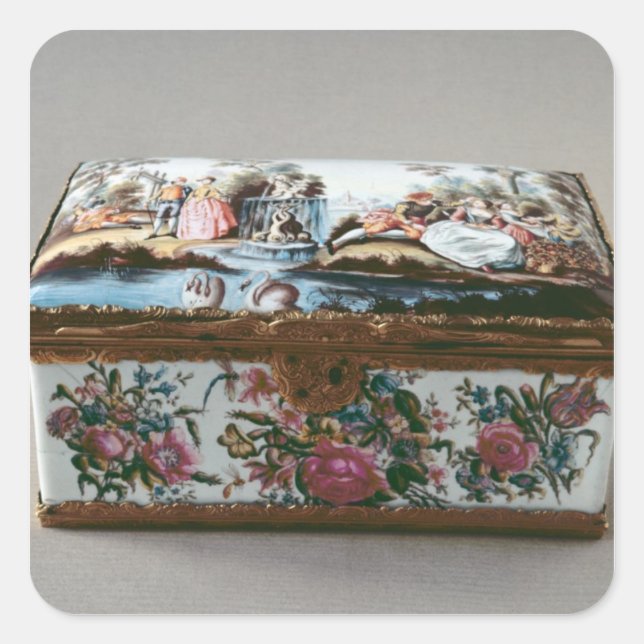 Snuffbox, c.1750 square sticker (Front)